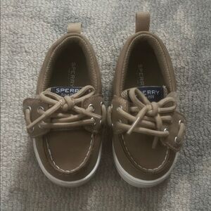 Sperry Kids Tan/Brown Lace-Up Boat Sneakers